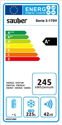 Sauber - Congelador Vertical SERIE 3-170V - 7 Cajones - Eficiencia energética: A+ - Alto: 170 cm - ENTREGA EN DOMICILIO