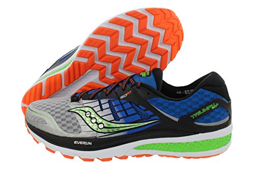 Saucony Triumph Iso 2 - Zapatillas de running para hombre, Azul (Blue/Silver/Lime), 42.5 EU