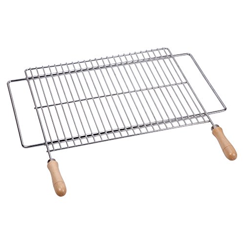 Sauvic 02815 Parrilla Barbacoa Extensible 60X40 18/8, Acero Inoxidable, 63.50x62.50x3.00 cm