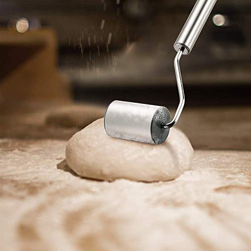 Schneespitze Rodillo de Acero Inoxidable,Acero Inoxidable Rolling Pin Rodillo de Rodillo de Masa Profesional para La Cocina De La PanaderíA del Restaurante