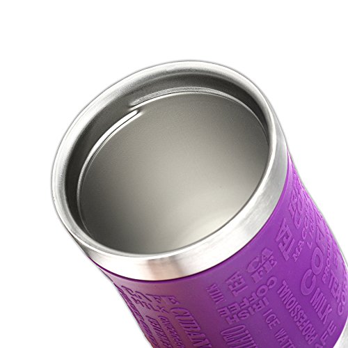 Schramm® Tazas térmicas en 10 Colores, Incl. Tapa de Repuesto Taza aislada Aprox. 400ml Taza de café termoaislada Taza de Viaje Taza de Viaje sin BPA Taza de café para Llevar, Farbe:Lila