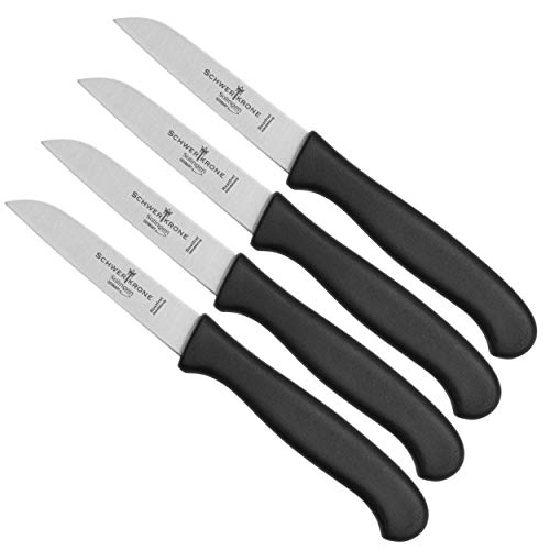 Schwertkrone Solingen Cuchillo para Verduras, Acero Inoxidable, Negro