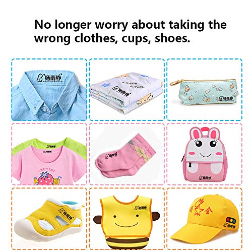 Sello de ropa personalizado personalizado con texto en inglés "Sello" para ropa uniforme escolar, marca de tela para niños camisetas