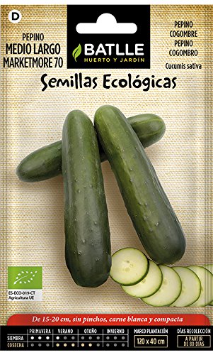 Semillas Ecológicas Hortícolas - Pepino Medio Largo Marketmore 70 - ECO - Batlle