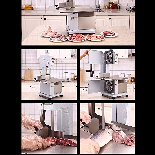 Serrar Eléctrica Bone Machine Carnicero Sierras De Cinta Picadora Comercial Mesa Bone Máquina De Corte Puede Descomponer De Carne Congelada, Huesos Y Otros Ingredientes Duro 220V / 750W