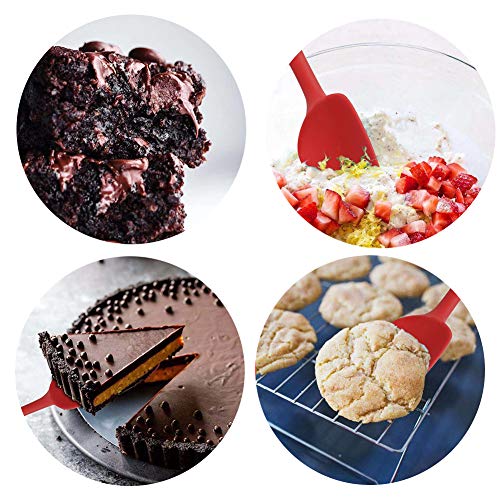 Set de espátulas de silicona Utensilios de cocina espátula resistente al calor (5 Juegos Rojo)