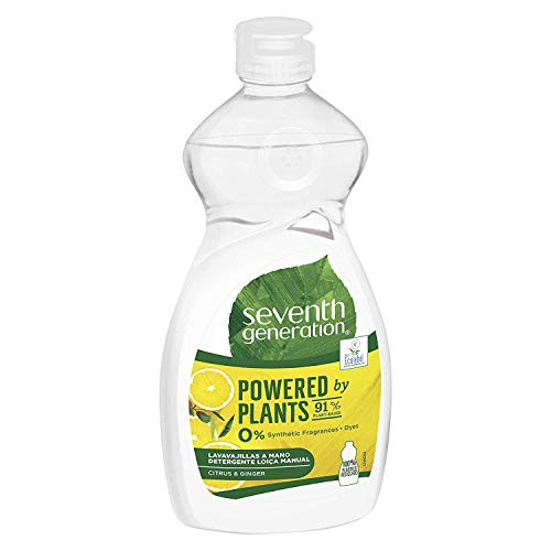 Seventh Generation - Cítrico Lavavajillas a Mano, sin fragancias sintéticas y colorantes - 500 ml