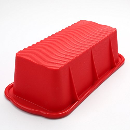 sfghouse rectangular silicona Cake Pan Mold – Molde antiadherente para hornear moldes latas 25,5 x 13 x 7 cm ★★（sold by SFGHOUSE, others copy our listing,we do not guaranteeing the quality）