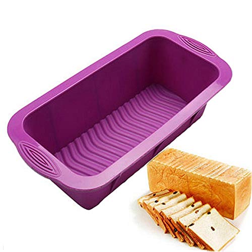 sfghouse rectangular silicona Cake Pan Mold – Molde antiadherente para hornear moldes latas 25,5 x 13 x 7 cm ★★（sold by SFGHOUSE, others copy our listing,we do not guaranteeing the quality）