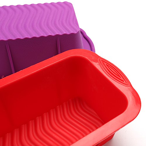 sfghouse rectangular silicona Cake Pan Mold – Molde antiadherente para hornear moldes latas 25,5 x 13 x 7 cm ★★（sold by SFGHOUSE, others copy our listing,we do not guaranteeing the quality）