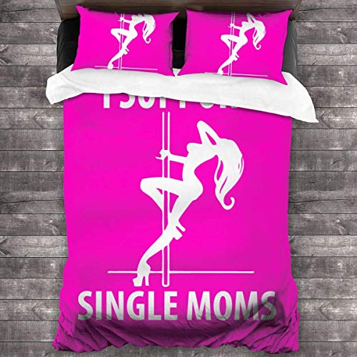 SFWER I Support Juego de edredones de Dormitorio con Funda nórdica para Madres Individuales Tamaño de 86 'x 70' Juego de Cama de 3 Piezas con 2 Fundas de Almohada con Cierre de Cremallera