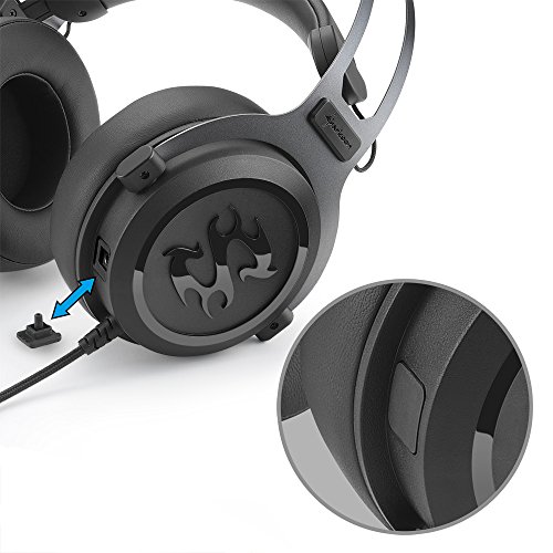 Sharkoon SGH3 - Auriculares Gaming con Cable, Estéreo, Micrófono, Negro