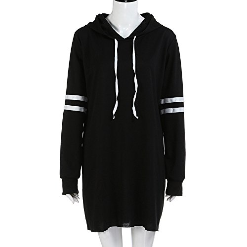 SHOBDW Liquidación Venta Moda Mujer Sexy Nueva Otoño Invierno Sudadera con Capucha Larga Sudadera Jersey Pullover Manga Larga Vestido(Negro,XL)