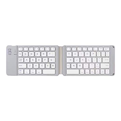 SHTST Bluetooth Plegable Plegable Teclado inalámbrico Teclado portátil, de tamaño Completo Teclado Plegable Ultra-Delgada Recargable y Universal for teléfonos móviles y Tablets ultradelgadas