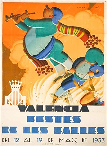 shuimanjinshan Valencia España Sunshine City Pinturas sobre Lienzo Vintage Photo Kraft Poster Recubierto Pegatinas de Pared Decoración del hogar Regalo Lienzo 50x70cm C1