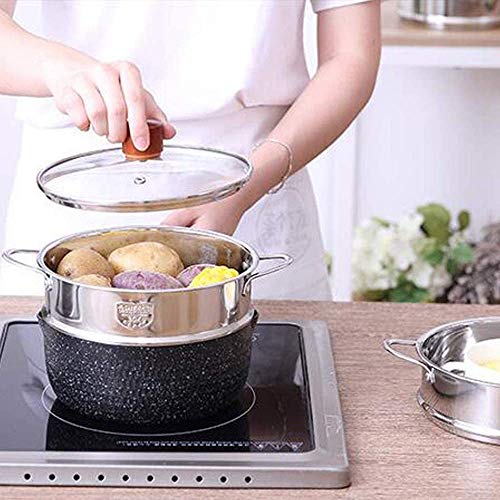 shuny Cesta de Vapor Inoxidable,Vaporera Multiusos,Cesta Vaporera de Verduras,Cesta de CoccióN Al Vapor,20cm de DiáMetro Interior, Fabricado en Acero Inoxidable 304 de Calidad Alimentaria,Duradero