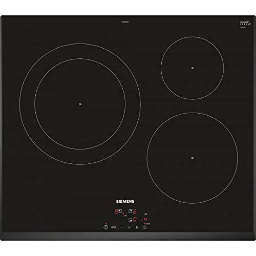 Siemens EH651BJB1E hobs Negro Integrado Con - Placa (Negro, Integrado, Con placa de inducción, Vidrio y cerámica, 2200 W, 2600 W)