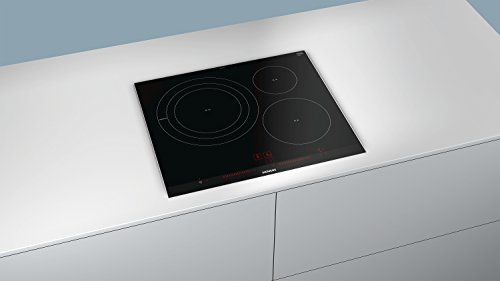 Siemens EH675LDC1E hobs Negro Integrado Con - Placa (Negro, Integrado, Con placa de inducción, 1400 W, 14,5 cm, 2200 W)