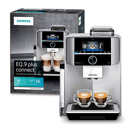 Siemens EQ.9 plus connect s500 Independiente - Cafetera (Independiente, Cafetera de filtro, 2,3 L, Molinillo integrado, 1500 W, Negro, Acero inoxidable)