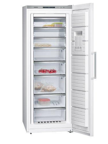 Siemens GS58NFW40 - Congelador (Vertical, Independiente, Color blanco, 360 L, 400 L, 22 kg/24h)