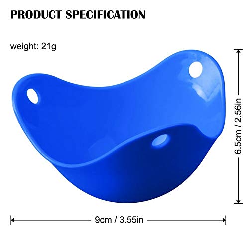 Silicona para Huevos Escalfados Cocidos, Molde para Hervir Huevos – Recipiente Escalfador(conjunto de 6,color aleatorio)