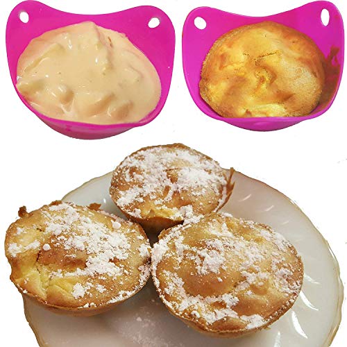 Silicona para Huevos Escalfados Cocidos, Molde para Hervir Huevos – Recipiente Escalfador,Good helper in the kitchen, Buen ayudante en la cocina(conjunto de 6,color aleatorio)