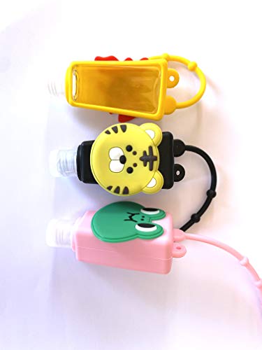 Silicone Bottle Holder Kids + Bottle included/Botellas con funda silicona para liquido de manos niños. (surtido variado - random color) - Hand Sanitiser bottle