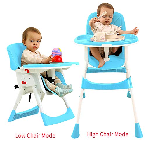 Silla Alta para Bebé Asiento Elevador y Ajustable Silla para Niños Pequeños con Mesa de Comer Sillas de PU de Seguridad para Bebés