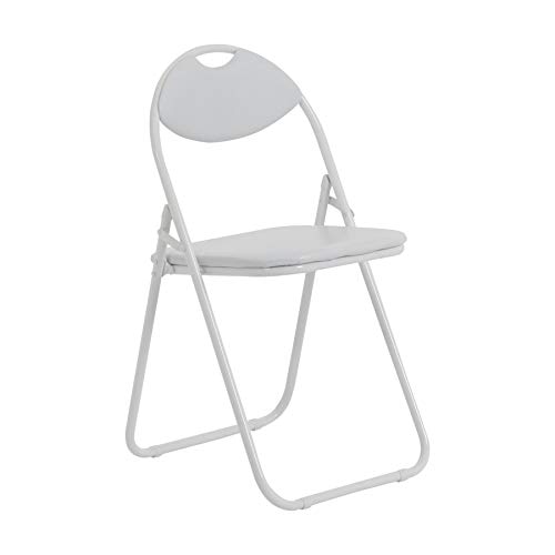 Silla de escritorio plegable - Con acolchado y estructura en blanco