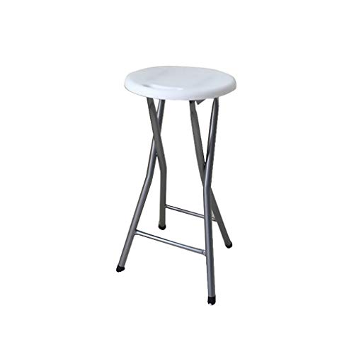 Silla Plegable Taburete de Bar Plegable Marco de Acero Asiento PP Desayuno portátil Plegable Mostrador de la Cocina Silla de Bar Taburete de Pesca se pliega para un fácil Almacenamiento