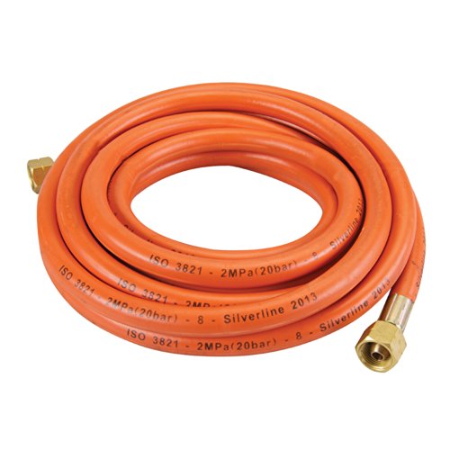 Silverline 522597 - Manguera para gas (5 m), naranja