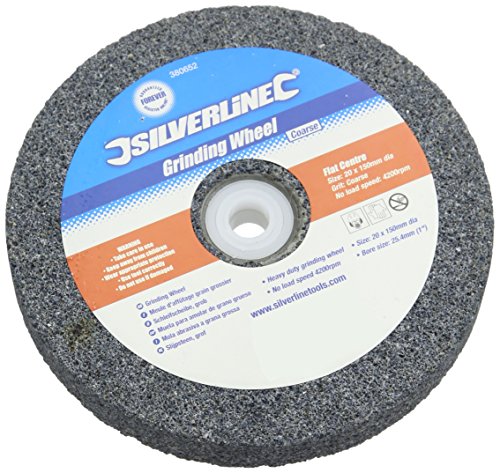 Silverline Tools 380652 Muela Abrasiva de Óxido de Aluminio, 150 x 20 mm, Grueso