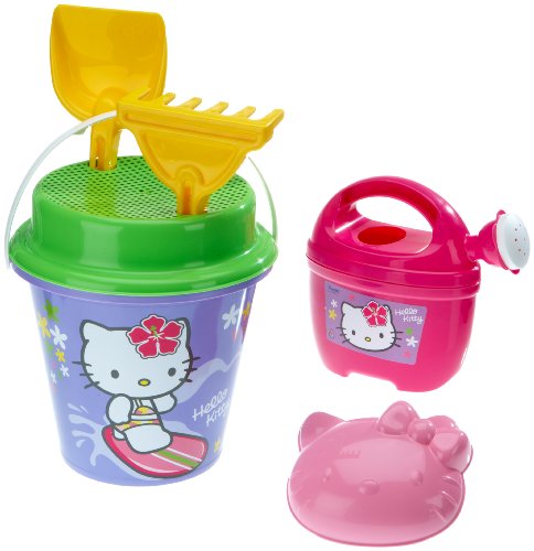 Simba 107113032 - Hello Kitty - Cubo de Arena Manejar el tamaño del Conjunto, ordenados, 6 Piezas.