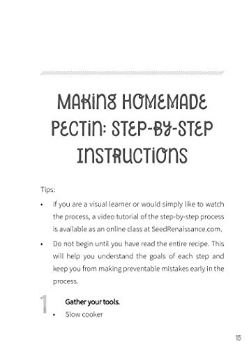 Simple Homemade Fruit Pectin: How to Make Natural, Filler-Free Fruit Pectin for Your Jams and Jellies (Backyard Renaissance Collection)