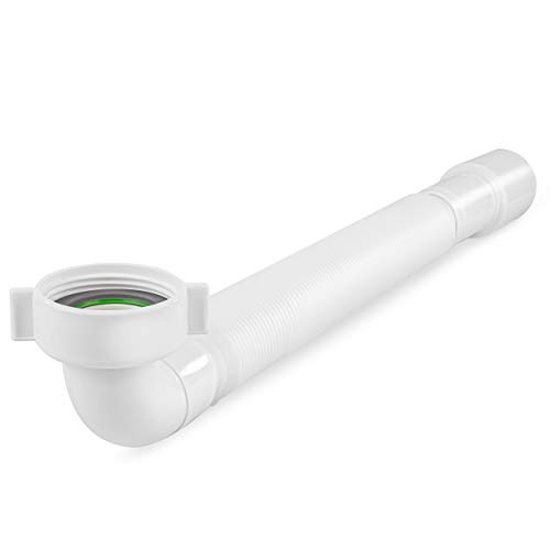 Siphonly® Tubo de desagüe flexible para lavabo de 1 1/4 pulgadas, sifón de ahorro de espacio, diámetro de 32 mm/40 mm, montaje en segundos, tubo de desagüe de plástico, extensible de 400-850 mm