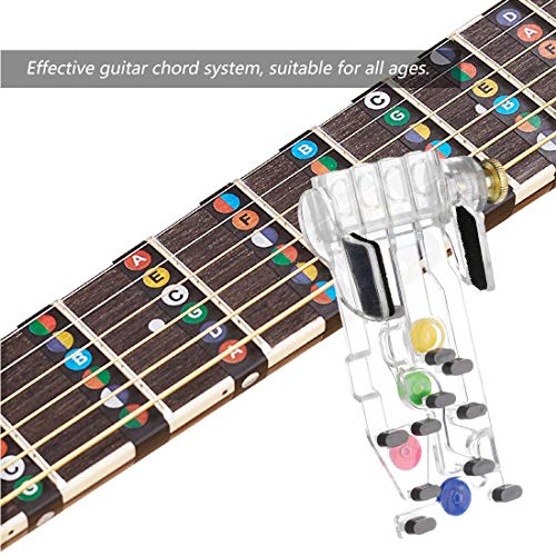 Sistema de Aprendizaje de Guitarra, Clásico Chord Buddy y 100% Vinilo Colores Guitarra Afilar Imágenes Principiantes, Ayuda a la Enseñanza, Herramienta de Aprendizaje Para Principiantes