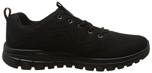 Skechers Women 12615 Low-Top Trainers, Black (Black Mesh/Trim Bbk), 4 UK (37 EU)