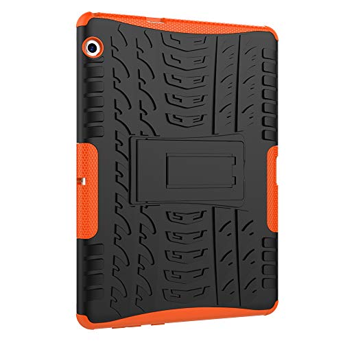 Skytar Funda para Huawei MediaPad T3 10,Hybrid Dura Layer Protección de Policarbonato Duro + TPU Silicona Protección Cover Carcasa para Huawei MediaPad T3 10 de 9,6 Pulgadas Tablet Funda,Naranja