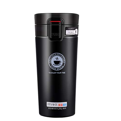 SLOSH Vaso Termico Café Termo Taza Termica Viaje para Llevar Sin Bpa(Negro)