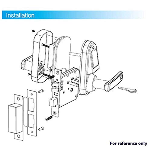 Smart Door Lock Keyless Electronic RFID Card Smart Door Lock, Emergency Key Unlock DIY Home etc Silver