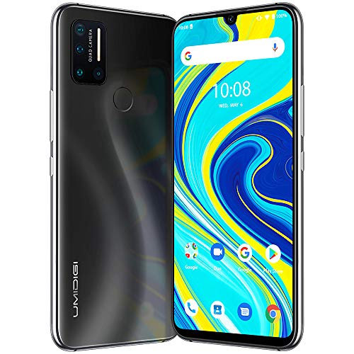 Smartphone Ofertas UMIDIGI A7 Pro Telefono Movil 4GB RAM + 64GB ROM Moviles, 6.3"FHD+ Pantalla Completa, Procesador Octa-Core Movil Libre Batería 4150mAh Cámara Cuádruple AI de 16MP, Android 10