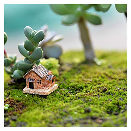 SMchwbc Juego de 3 Mini pequeño Casa de Campo Juguetes Crafts Figura Musgo terrario Hada del jardín Ornamento del Paisaje de la decoración Color al Azar Dollhouse