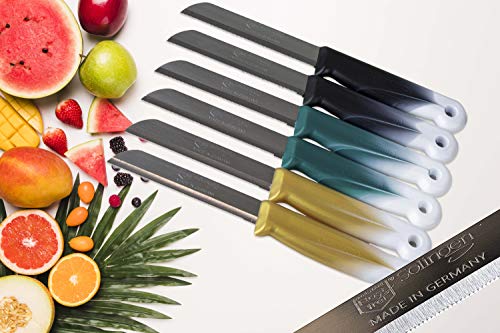 SMI - 24 Pcs Solingen Cuchillo vegetal profesional, cuchillo fruti, Cuchillos de cocinero, cuchillo de cocina acero inoxidable, utensilios de cocina