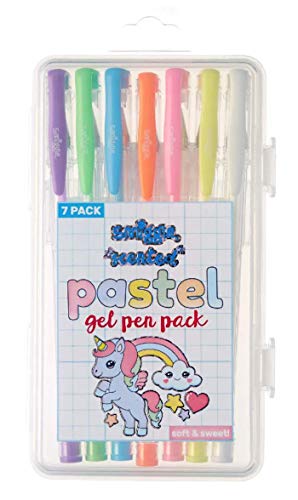 Smiggle - Lote de 7 bolígrafos de gel de colores con aroma a pastel