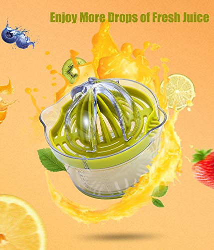 Snowpea Exprimidor Manual Exprimidor de limón Apto para lavavajillas, Exprimidor Multifuncional de Naranja y limón, Exprimidor Manual de Frutas con Recipiente medidor 400 ml