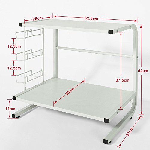 SoBuy FRG092-W,Soporte para microondas, Estante, estantería de Cocina, miniestante,ES