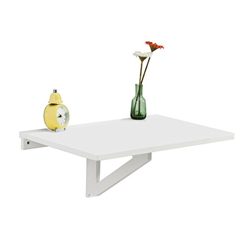 SoBuy FWT03-W, Mesa Plegable de Pared,Mueble Infantil,Mesa para portátil, Mesa para Comer, Escritorio,ES