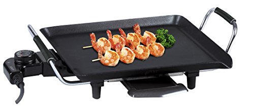 Sogo BAR-SS-1216 Plancha de asar mini cuadrada, 1500 W, Otro, Negro