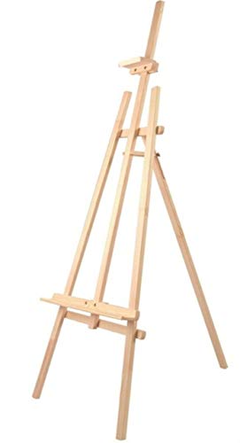 Solagua Caballete de Madera de Pino Color Natural para Pintar o Soporte de Carteles en Todo Tipo de Eventos,transportable Ligero y Estable (170 cm, Natural)