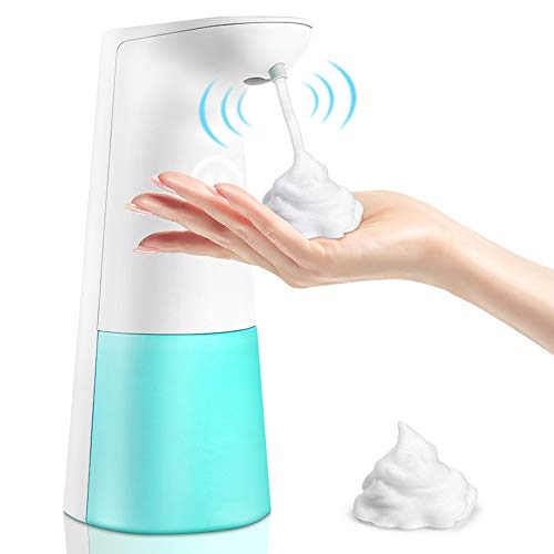 solawill Dispensador de Jabón Automático con Sensor Sin Contacto 250ML Dispensador de Desinfectante Manos con 2 Interruptor Ajustable Impermeable IPX4 Dosificador Jabon Espuma par a Cocina Baño